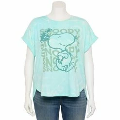 Licensed Character Plus Size Peanuts Snoopy Dancing Dolman Graphic Tee