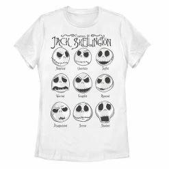 Licensed Character Junior's Disney The Nightmare Before Christmas Emotional Jack Tee White -Licensed Character Shop unnamed file 19028