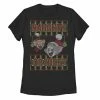 Licensed Character Juniors' Tom And Jerry Naughty Or Nice Holiday Pattern Graphic Tee Black -Licensed Character Shop unnamed file 19035