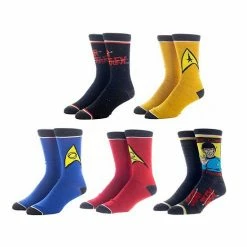 Licensed Character Men's Star Trek 5-Pack Crew Socks