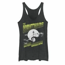 Licensed Character Juniors' Disney The Nightmare Before Christmas Jack Moon Silhouette Tank Black -Licensed Character Shop unnamed file 19125