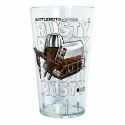 Licensed Character Battlebots Rusty Hero Stack Text 24-oz. Tritan Drinking Glass