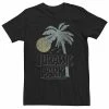 Licensed Character Big & Tall Jurassic Park Sunset Palm Tree Logo Tee Black