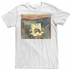 Licensed Character Big & Tall SpongeBob SquarePants Scream Painting Tee White -Licensed Character Shop unnamed file 19223