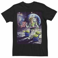 Licensed Character Big & Tall Disney / Pixar Toy Story Buzz And Aliens On The Moon Photo Tee Black -Licensed Character Shop unnamed file 19259