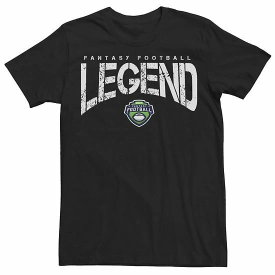 Licensed Character Big & Tall ESPN Fantasy Football Legend Tee Black 3 Licensed Character Big & Tall ESPN Fantasy Football Legend Tee Black