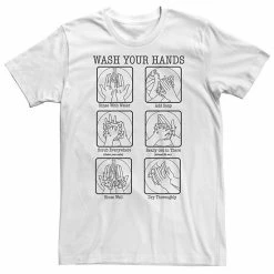 Licensed Character Big & Tall Wash Your Hands Infographic Tee Athletic Heather -Licensed Character Shop unnamed file 19283