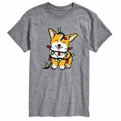 Licensed Character Men's Corgi Lights Tee Gray