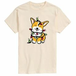 Licensed Character Men's Corgi Lights Tee Gray -Licensed Character Shop unnamed file 1931