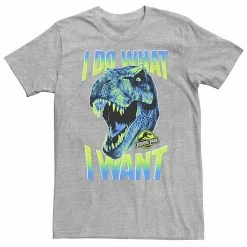 Licensed Character Big & Tall Jurassic Park T-Rex I Do What I Want Tee Athletic Heather