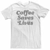 Licensed Character Big & Tall Coffee Saves Lives Tee Athletic Heather -Licensed Character Shop unnamed file 19335