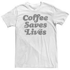 Licensed Character Big & Tall Coffee Saves Lives Tee Athletic Heather -Licensed Character Shop unnamed file 19337