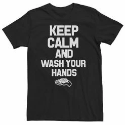 Licensed Character Big & Tall "Keep Calm And Wash Your Hands" Tee