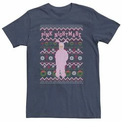 Licensed Character Big & Tall A Christmas Story Ralphie Pink Nightmare Ugly Christmas Sweater Tee
