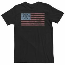 Licensed Character Big & Tall American Flag Distressed Stamp Tee