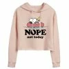 Licensed Character Juniors' Peanuts "Nope Not Today" Cropped Graphic Hoodie -Licensed Character Shop unnamed file 1944