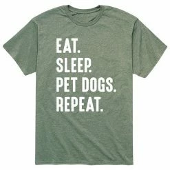 Licensed Character Men's Eat Sleep Pet Dogs Repeat Tee Green -Licensed Character Shop unnamed file 1948
