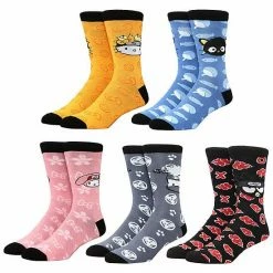 Licensed Character Men's Hello Kitty 5-Pack Crew Socks