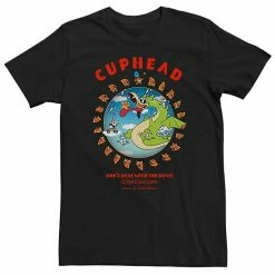 Licensed Character Big & Tall Cuphead Grim Matchstick Quote Tee