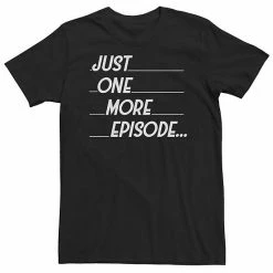 Licensed Character Big & Tall "Just One More Episode" Word Stack Tee