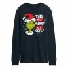 Licensed Character Men's Dr. Seuss Grinch This Is As Merry As It Gets Long Sleeve Tee Navy -Licensed Character Shop unnamed file 1960