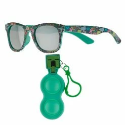 Licensed Character Minecraft Sunglasses & Pop Keychain Set