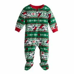 Licensed Character Disney's Mickey Mouse Baby Jammies For Your Families® "Holiday Party Mickey" Footed Pajamas