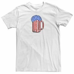 Licensed Character Big & Tall Americana Red, White & Blue Beer Mug Tee