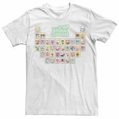 Licensed Character Big & Tall Animal Crossing New Horizons Periodic Table Of Villagers Tee