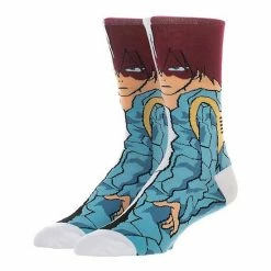 Licensed Character Men's My Hero Todoroki Crew Socks