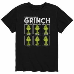 Licensed Character Men's Dr. Seuss The Grinch Moods Tee Black