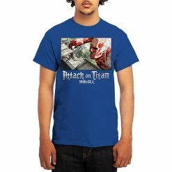 Licensed Character Men's Attack On Titan Tee Heather Navy -Licensed Character Shop unnamed file 20718