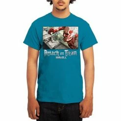 Licensed Character Men's Attack On Titan Tee Heather Navy -Licensed Character Shop unnamed file 20722