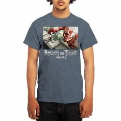 Licensed Character Men's Attack On Titan Tee Heather Navy -Licensed Character Shop unnamed file 20726