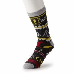 Licensed Character Men's Novelty Character Crew Socks The Grinch Ugly Sweate -Licensed Character Shop unnamed file 209