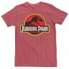 Licensed Character Men's Jurassic Park Red & Yellow Outline Logo Graphic Tee
