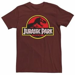 Licensed Character Men's Jurassic Park Red & Yellow Outline Logo Graphic Tee -Licensed Character Shop unnamed file 20916