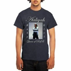 Licensed Character Men's Aaliyah Tee Heather Navy -Licensed Character Shop unnamed file 21056