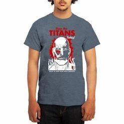 Licensed Character Men's Attack On Titan Tee Charcoal