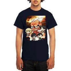 Licensed Character Men's Attack On Titan Tee Heather Navy -Licensed Character Shop unnamed file 21319