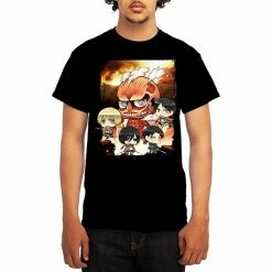 Licensed Character Men's Attack On Titan Tee Heather Navy -Licensed Character Shop unnamed file 21321