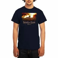 Licensed Character Men's Attack On Titan Tee Heather Navy -Licensed Character Shop unnamed file 21346