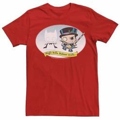 Licensed Character Men's DC Comics The Penguin Jingle Bells Batman Smells Christmas Tee Red Heather -Licensed Character Shop unnamed file 21376