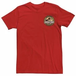 Licensed Character Men's Jurassic Park Staff Logo Pocket Patch Graphic Tee Red Heather -Licensed Character Shop unnamed file 21434