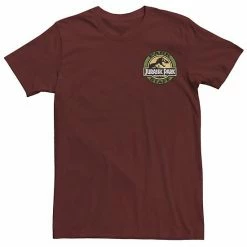 Licensed Character Men's Jurassic Park Staff Logo Pocket Patch Graphic Tee Red Heather -Licensed Character Shop unnamed file 21438