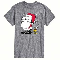 Licensed Character Men's Peanuts Snoopy Santa Reindeer Tee Aqua -Licensed Character Shop unnamed file 2144