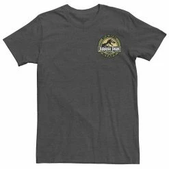 Licensed Character Men's Jurassic Park Staff Logo Pocket Patch Graphic Tee Red Heather -Licensed Character Shop unnamed file 21442