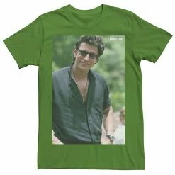Licensed Character Men's Jurassic Park Jeff Goldblum Smile Poster Style Tee Red -Licensed Character Shop unnamed file 21444