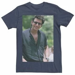 Licensed Character Men's Jurassic Park Jeff Goldblum Smile Poster Style Tee Red -Licensed Character Shop unnamed file 21446