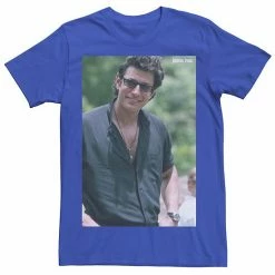 Licensed Character Men's Jurassic Park Jeff Goldblum Smile Poster Style Tee Red -Licensed Character Shop unnamed file 21447